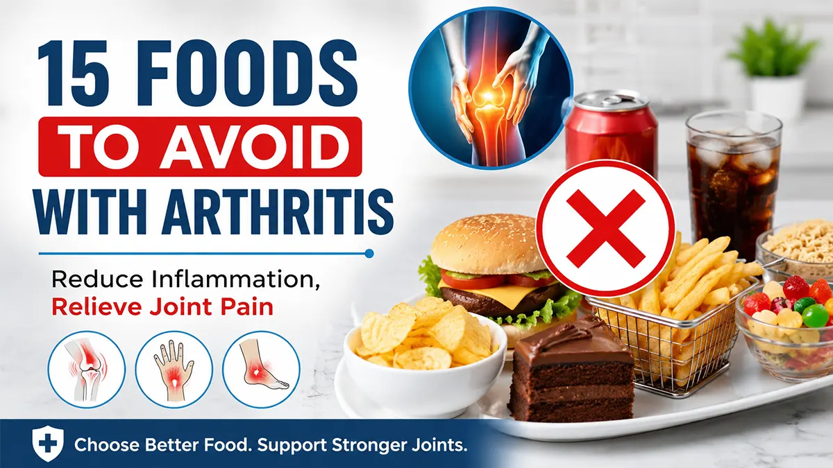 15 foods to avoid with arthritis infographic