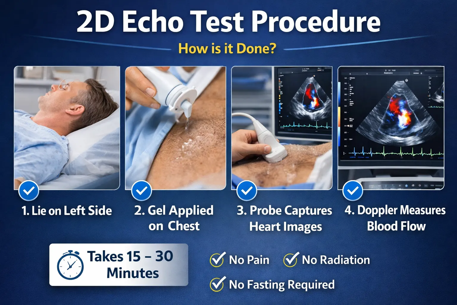 2D Echo Test Procedure Heart Ultrasound