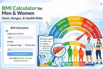 BMI Calculator for Men & Women | BMI Chart, Ranges & Health Risks