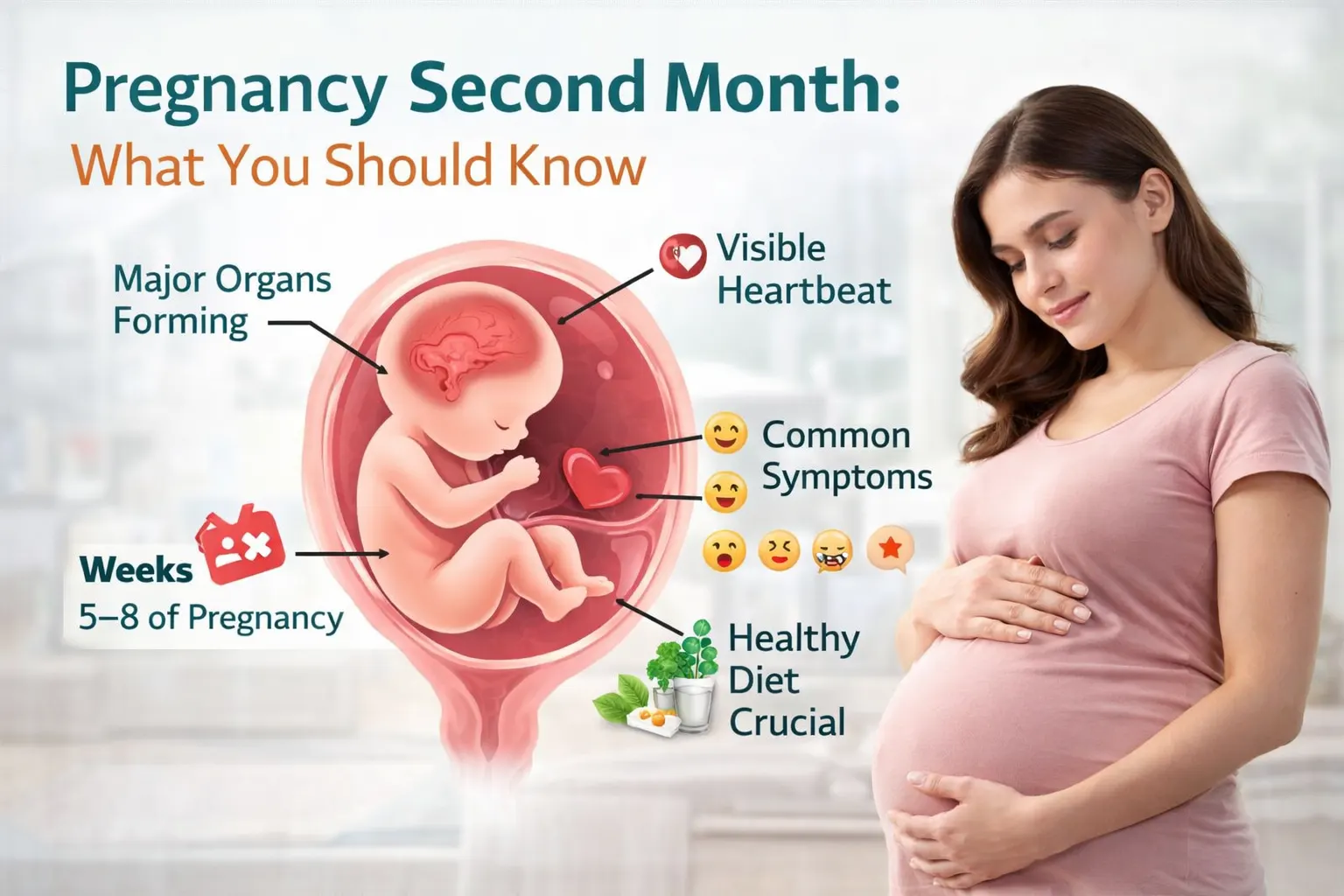Pregnancy Second Month Baby Development and Symptoms