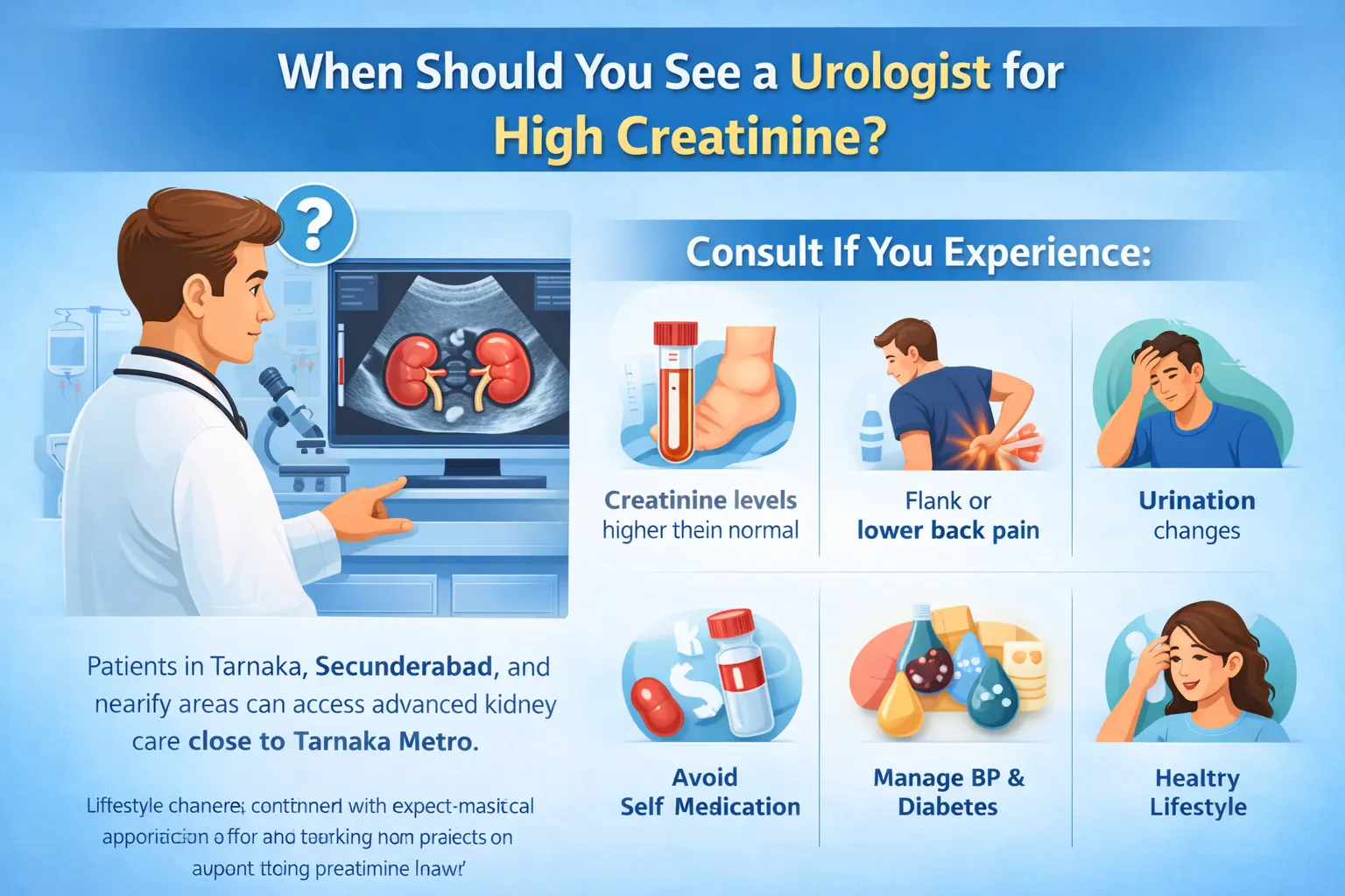 When to consult urologist for high creatinine