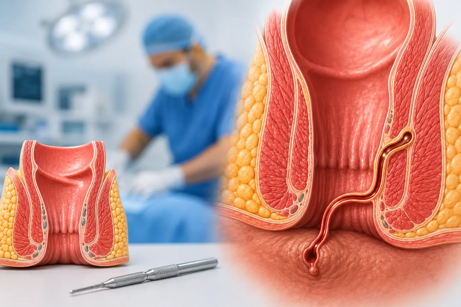 Anal fistula treatment and gastrointestinal surgical care