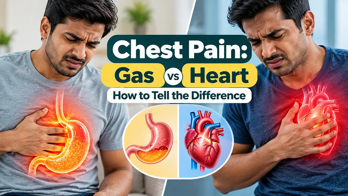 Chest pain gas versus heart problem warning signs