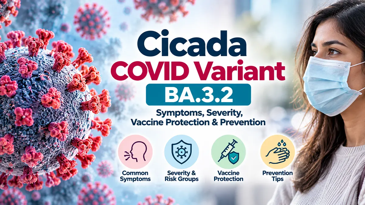 Cicada COVID variant BA.3.2 symptoms and prevention guide