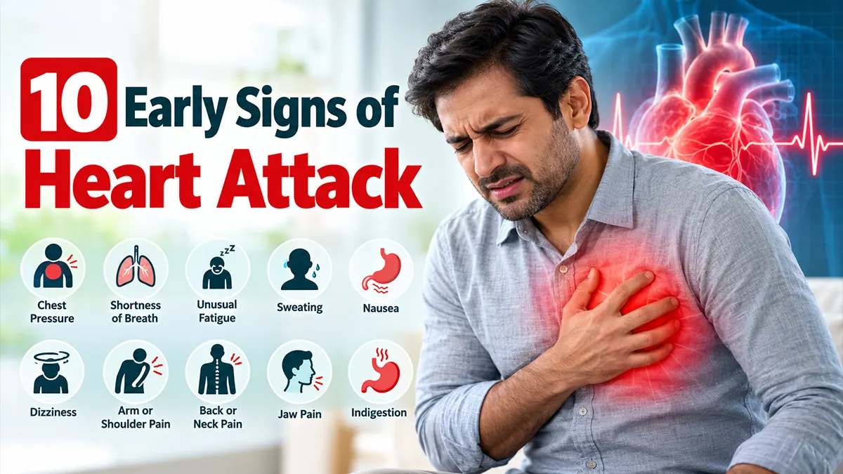Heart attack early warning signs and symptoms