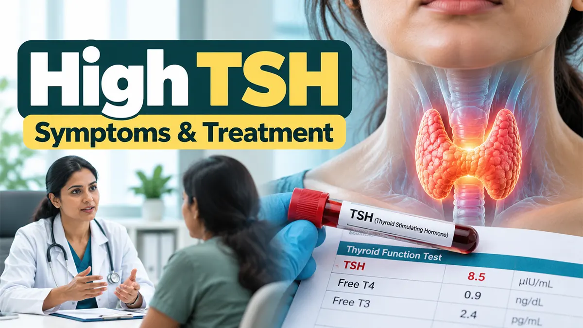 High TSH symptoms causes thyroid test and treatment