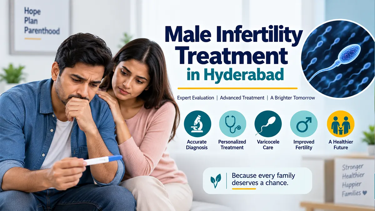 Male infertility medical illustration