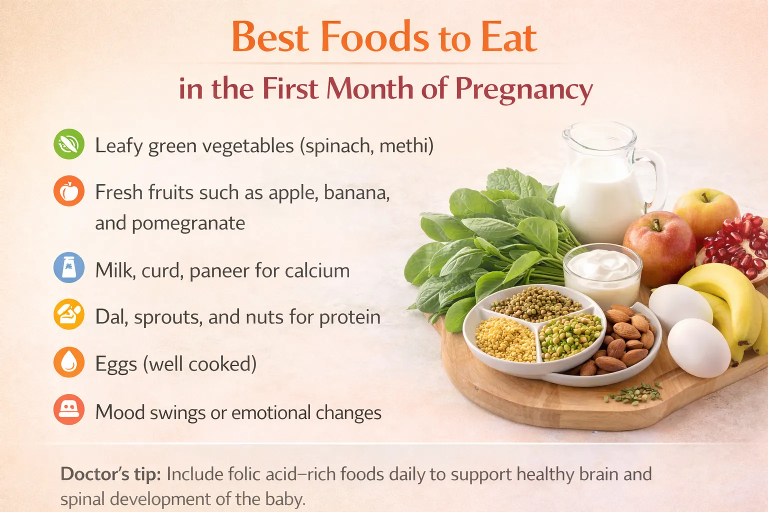 Best Foods to Eat in the First Month of Pregnancy